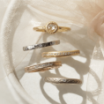 【birds】ローズカットダイヤモンドが魅力の婚約指輪
